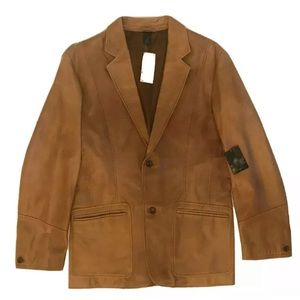 Liz Claiborne Distressed Leather Jacket Sz 40R